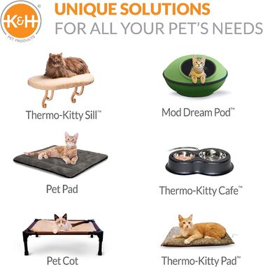 Ліжко K&H PET Thermo-Kitty Deluxe, світло-коричневе/леопардове