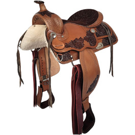 Вестерн сідло A&M Reitsport Dallas з буйволячої шкіри, 17 дюймів, нове