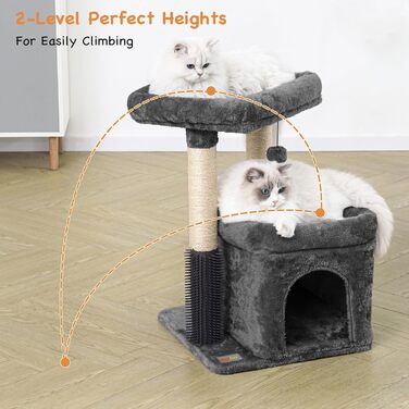 Котяче дерево кімнатне, Cat Post & Perch, темно-сіре