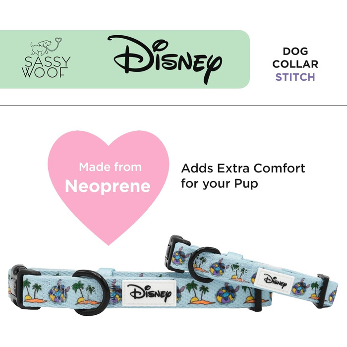 Шлейка для собак Sassy Woof Disney Stitch S, дихаюча