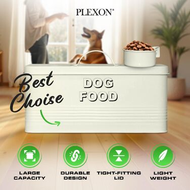 Герметичний контейнер для корму для собак Plexon з мірною ложкою