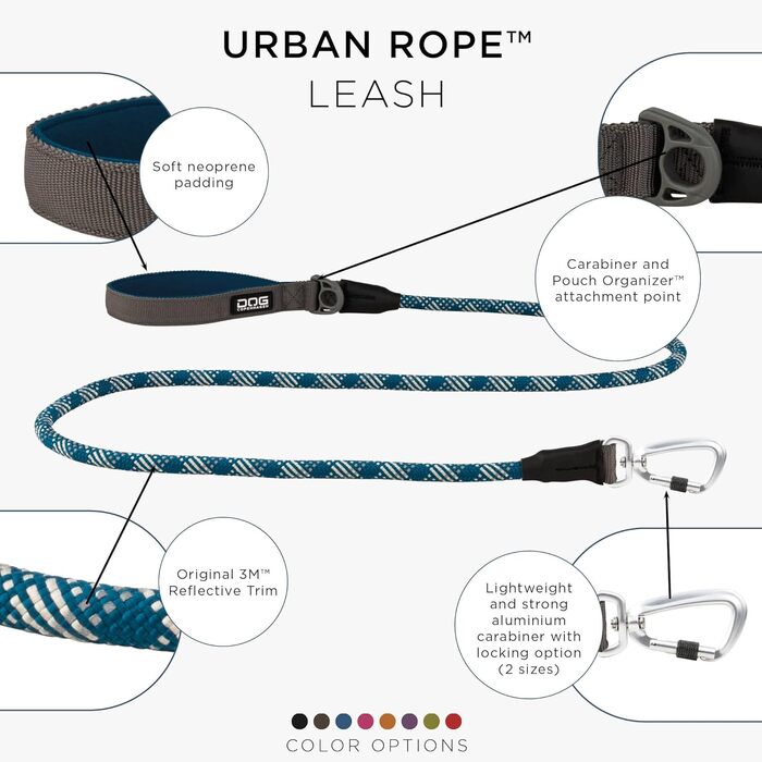 Міський мотузковий повідець DOG Copenhagen - Mocca (Ocean Blue)