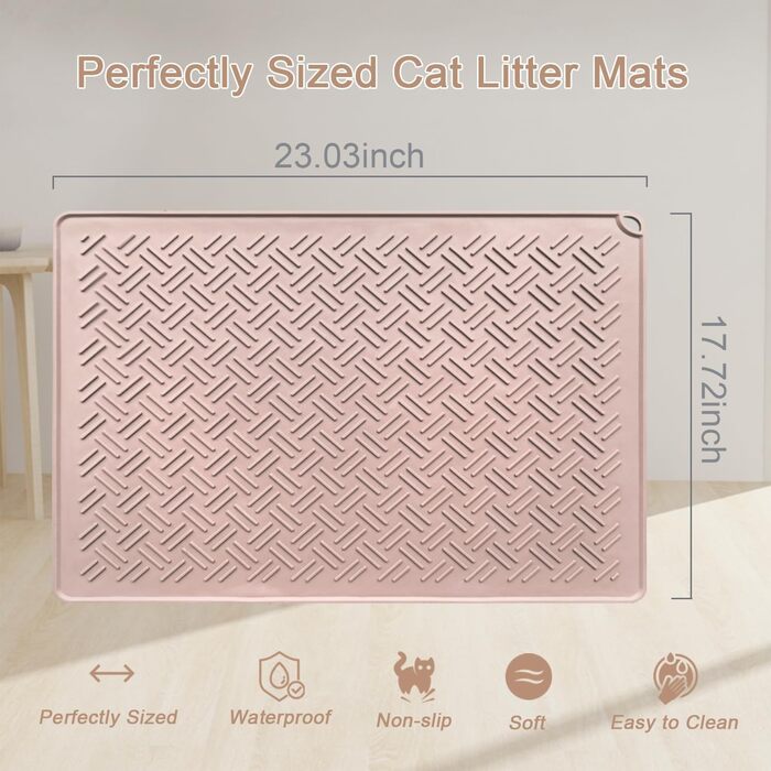 Килимок для лотка CatSilicone, водонепроникний, бежевий
