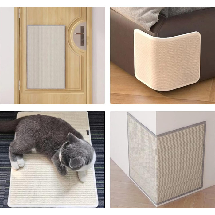 Килимок для кішок GIBZ Sisal, 8050см, білий