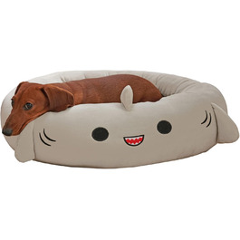 Ліжко для домашніх тварин Squishmallows Gordon Акула 61 см, середнє, ультрам'яке, офіційне плюшеве ліжко