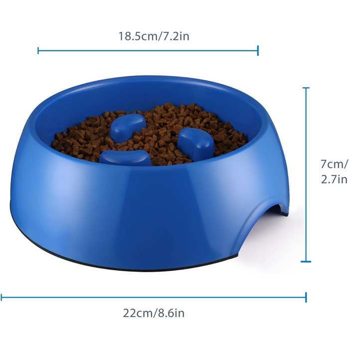 Нековзна миска для годування Flexzion 1200мл синя
