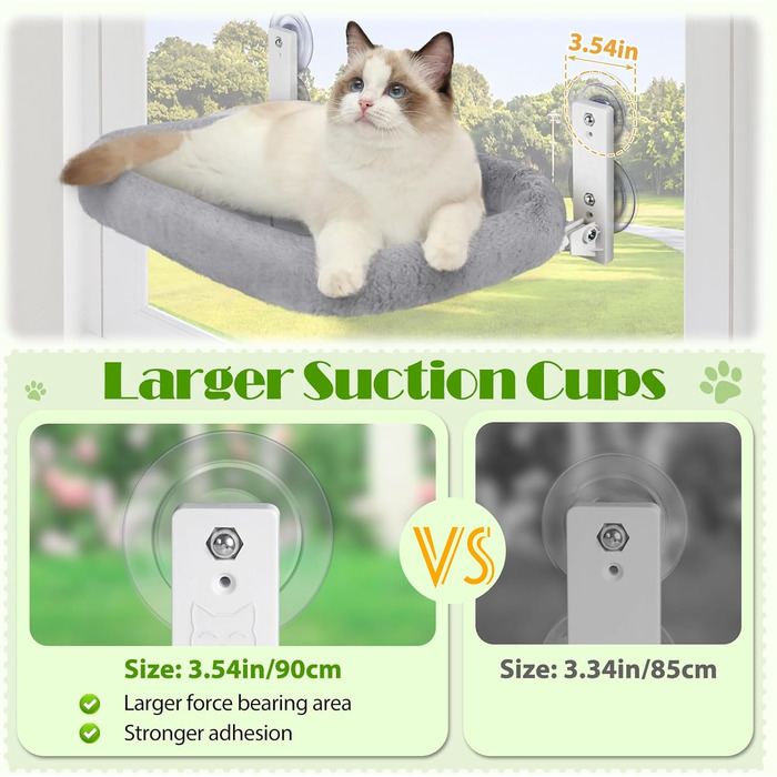 Віконний штанга Keny Cat, Акумуляторний гамак, сірий