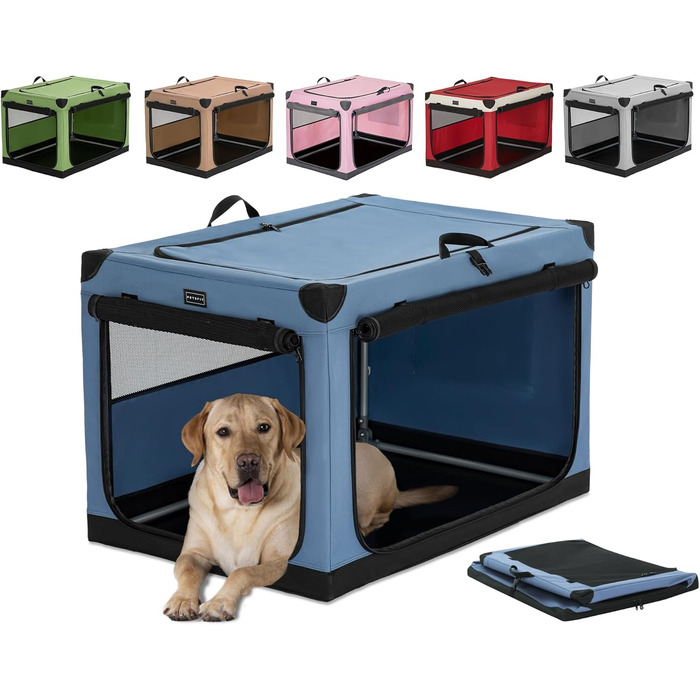 Складна клітка для собак Petsfit, Автомобіль і Дім, Синя (L)