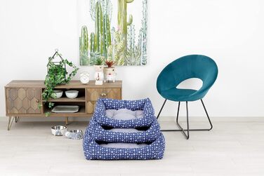Лежак для собаки Baroni Home з двосторонньою подушкою, 70x85 см, зірки