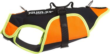 Жилет для собак Julius-K9 IDC 3в1, чорний/УФ-помаранчевий (S)