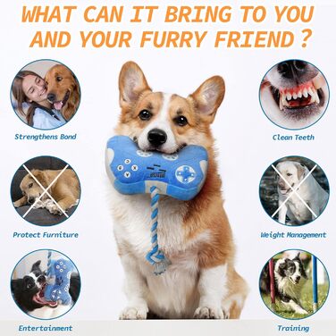 Іграшка MTERSN Squeaky Dog синій ігровий контролер