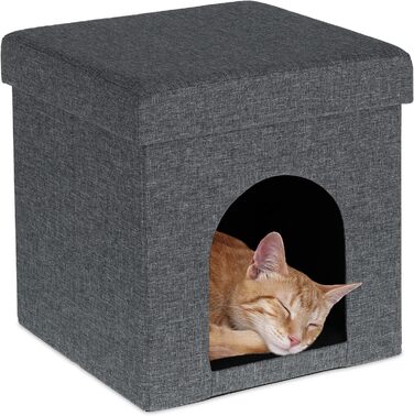 Котяча печера, Ретрит, 38.5x37x37 см, сірий