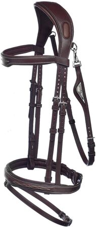 Анатомічна трензельна вуздечка Equiline BJ301, чорна