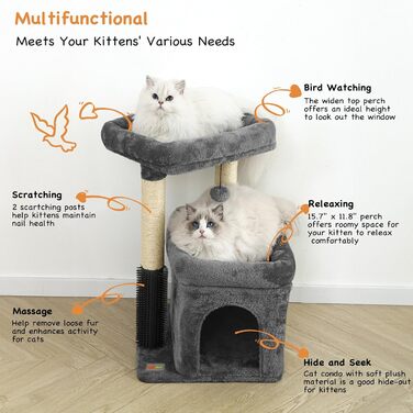 Котяче дерево кімнатне, Cat Post & Perch, темно-сіре