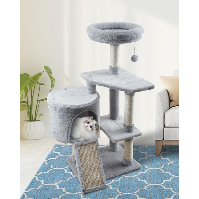 Кігтеточка для кішок MIAO PAW 11Cat для кішок, сизаль, сіра