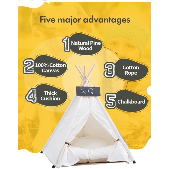 Намет для домашніх тварин Sunnykud Teepee (S40x40x50см)
