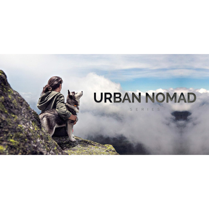 Водонепроникний нашийник для собак Tiger Tail Urban Nomad, не вбирає запахи, міцний, легкий, матове покриття, з якісного нейлону, для малих, середніх і великих собак, чорний, розмір M