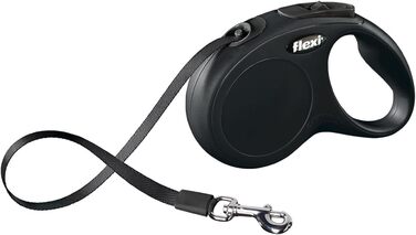 Повідець висувний flexi New Classic M 5m чорний, до 25 кг