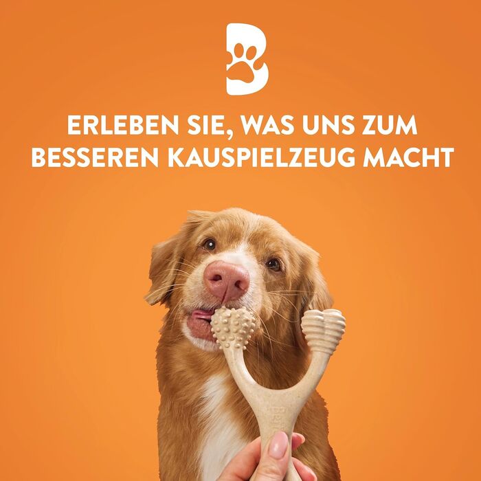 BetterBone – іграшка для собак для жування, велика, надміцна, зі смаком яловичини, безпечна, нейлонова, без ГМО, на основі целюлози, довговічна, не кришиться