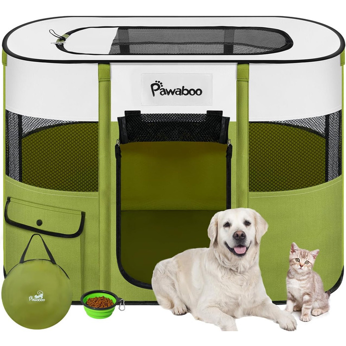 Портативний курник для домашніх тварин Pawaboo, складний, L, сірий
