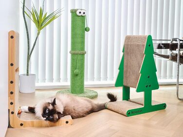 Дошка для дряпання Nekosan L-Scratch з іграшковими м'ячами для котів