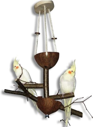 Ігровий майданчик Vogelgaleria Bird з натурального дерева, 2 чаші