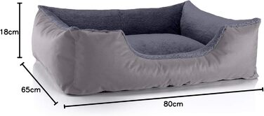Ліжко для собак BedDog Teddy XL, Cordura, можна прати, сірий