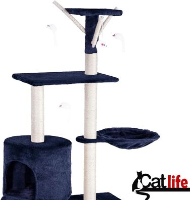 Кігтеточка BAKAJI Cat, 144 см, синя