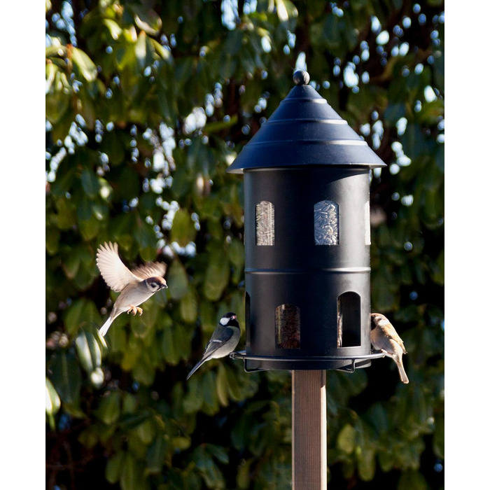 Металева годівниця для птахів, 326 Giant Bird Feeder Black -