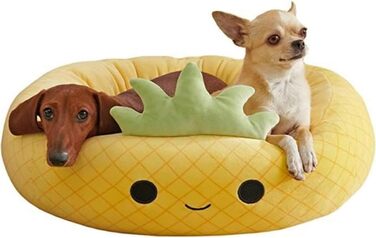 Ліжко для тварин Squishmallows Maui Ананас 75 см, офіційне плюшеве ліжко Jazwares, супер м'яке